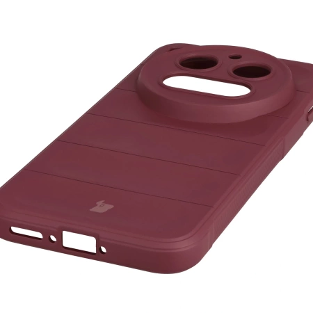 Pancerne etui Bizon Case Tur do Vivo X300 Pro, burgundowe