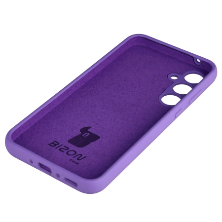 Silikonowe etui Bizon Soft Case do Galaxy A35 5G, fioletowe