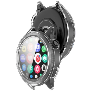 Etui ze szkłem do zegarka Bizon Case+Glass Watch do Xiaomi Watch S4, przezroczyste