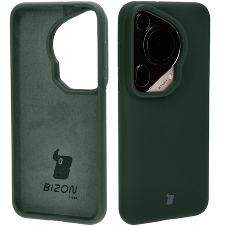 Silikonowe etui Bizon Soft Case do Huawei Pura 70, ciemnozielone