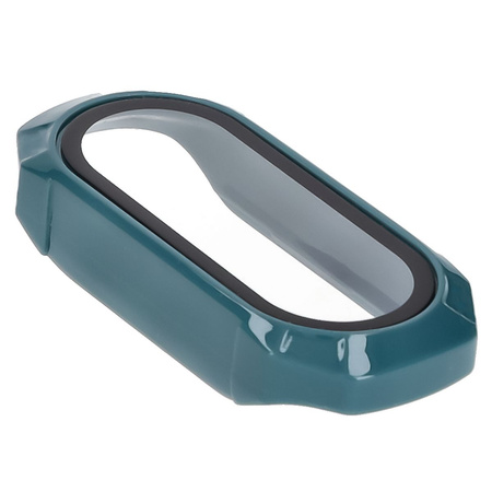 Etui ze szkłem do zegarka Bizon Case Watch Adamo do Xiaomi Smart Band 9, zielone