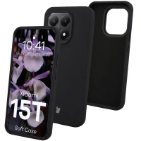 Silikonowe etui Bizon Soft Case do Xiaomi 15T, czarne