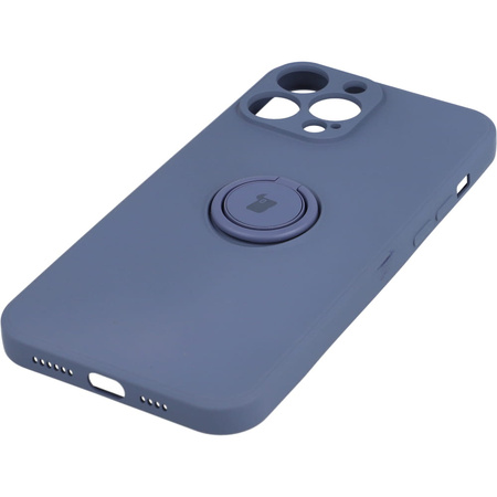 Etui Bizon Case Silicone Ring do iPhone 13 Pro Max, szare