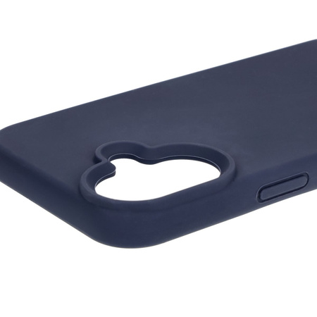 Silikonowe etui Bizon Soft Case do iPhone 16, ciemnoniebieskie