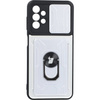 Etui Bizon Case Camshield Card Slot Ring do Galaxy A13 4G, białe