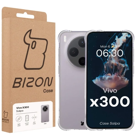 Elastyczne etui Bizon Case Salpa do Vivo X300, przezroczyste