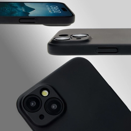 Etui Bizon Case Łupka do iPhone 15 Plus, czarne