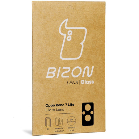 Szkło na aparat Bizon Glass Silk Lens dla Oppo Reno 7 Lite, 2 sztuki
