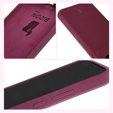 Silikonowe etui Bizon Soft Case do Galaxy S24, ciemnofioletowe