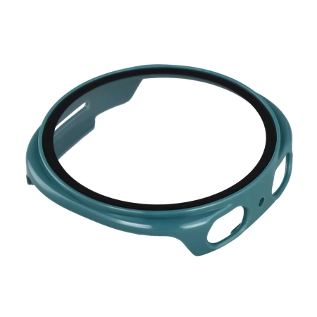 Etui ze szkłem do zegarka Bizon Case Watch Adamo do Samsung Galaxy Watch 8 44 mm, zielone