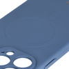 Silikonowe etui z pierścieniem magnetycznym Bizon Case Silicone Magnetic do iPhone 16 Pro Max, granatowe