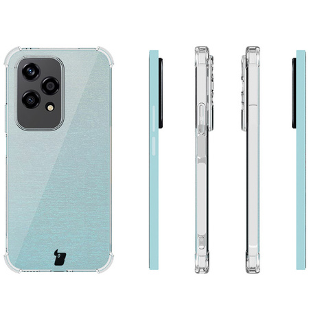 Elastyczne etui + 2x folia na ekran Bizon Case Clear Pack do Honor 200 Lite, przezroczyste