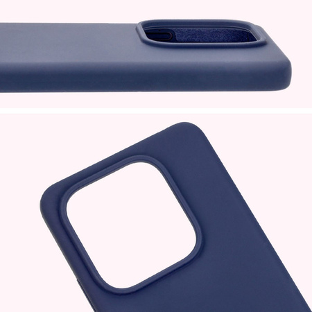 Silikonowe etui Bizon Soft Case do Xiaomi Redmi Note 14 5G, ciemnoniebieskie