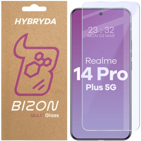 Elastyczne szkło hybrydowe Bizon Glass Mule do iPhone 16 Plus