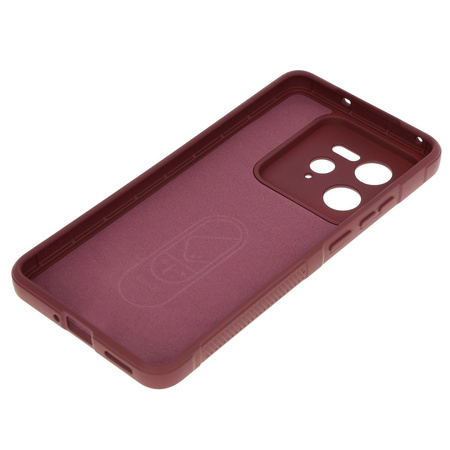 Pancerne etui Bizon Case Tur do Realme GT 7 Pro, burgundowe