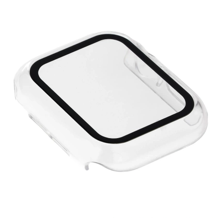 Etui ze szkłem do zegarka Bizon Case+Glass Watch do Apple Watch SE 3 / SE 2 / SE / 6 / 5 / 4 (40 mm), przezroczyste