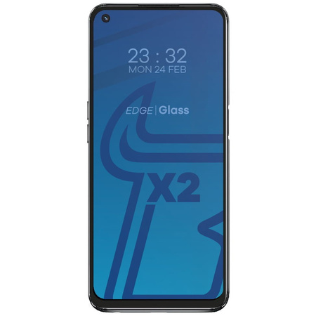 Szkło hartowane Bizon Glass Edge - 2 sztuki + ochrona na obiektyw, Oppo A54 5G / A74 5G, czarne