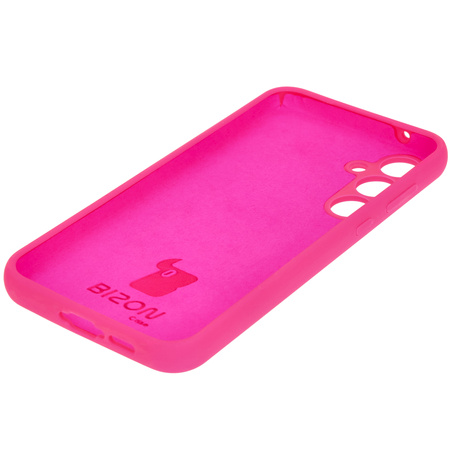 Silikonowe etui Bizon Soft Case do Galaxy A55 5G, neonowo-różowe