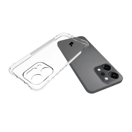 Elastyczne etui + 2x folia na ekran Bizon Case Clear Pack do Oppo Reno 14