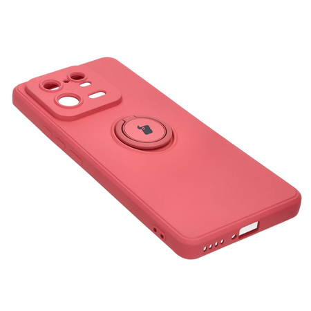 Etui Bizon Case Silicone Ring Sq do Xiaomi 13 Pro, brudny róż