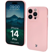 Etui Bizon Case Łupka do iPhone 14 Pro, różowe