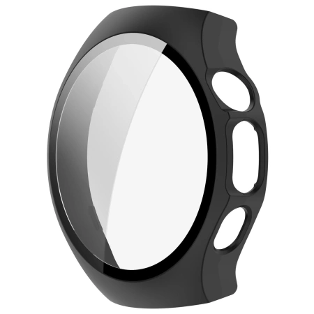 Etui ze szkłem do zegarka Bizon Case+Glass Watch do Huawei Watch 5 46 mm, matowe czarne