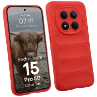 Pancerne etui Bizon Case Tur do Xiaomi Redmi Note 15 Pro 5G, czerwone