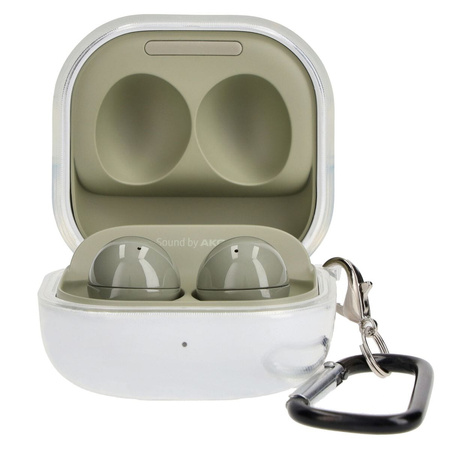 Etui Bizon Case Headphone Clear do Galaxy Buds Live / Pro / Buds2 / Buds2 Pro / Buds FE, przezroczyste