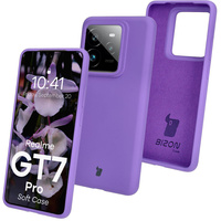 Silikonowe etui Bizon Soft Case do Realme GT 7 Pro, fioletowe