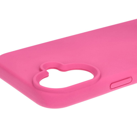 Silikonowe etui Bizon Soft Case do iPhone 16, fuksja
