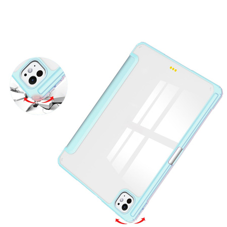 Etui Bizon Case Tab Clear Matt do iPad Pro 13" 7 gen. 2024, błękitne