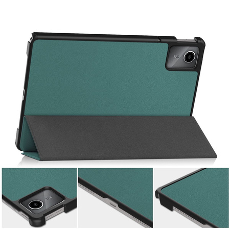 Etui Bizon Case Tab Croc do Lenovo Tab M11, ciemnozielone
