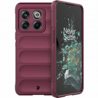 Pancerne etui Bizon Case Tur do OnePlus 10T, burgundowe