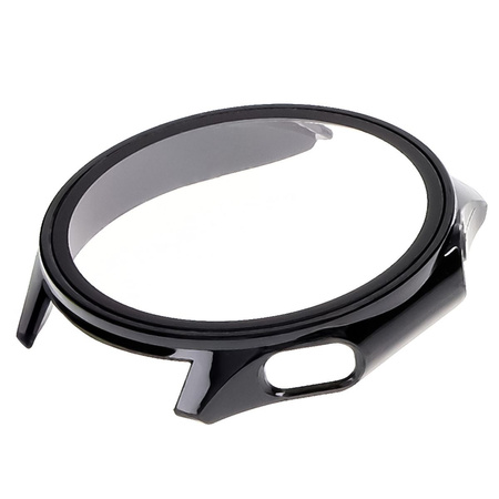 Etui ze szkłem do zegarka Bizon Case Watch Adamo do OnePlus Watch 3 / Oppo Watch X2, czarne