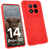 Pancerne etui Bizon Case Tur do Xiaomi Redmi Note 14 Pro Plus 5G, czerwone