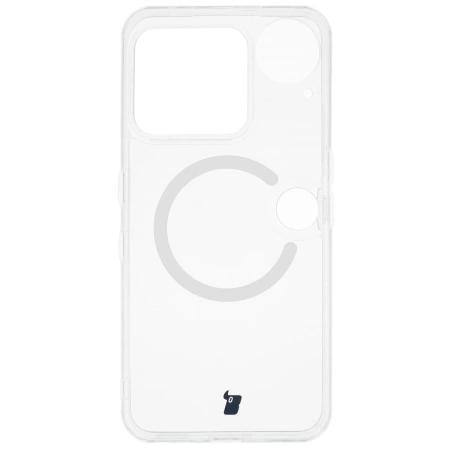 Etui z pierścieniem magnetycznym Bizon Case CrystalO do Nothing Phone (3), przezroczyste