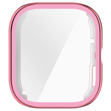 Etui z osłoną ekranu Bizon Case Watch Felipe do Xiaomi Redmi Watch 5, różowe