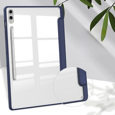 Etui Bizon Case Tab Clear Matt do Galaxy Tab S10 Plus / S9 Plus, granatowe