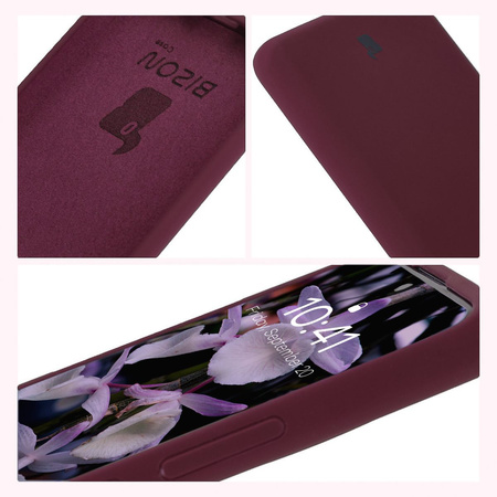 Silikonowe etui Bizon Soft Case do Xiaomi Redmi Note 14 Pro 5G / Poco X7, ciemnofioletowe