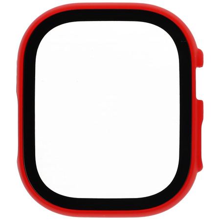 Etui Bizon Case+Glass do Apple Watch Ultra 49mm, czerwone