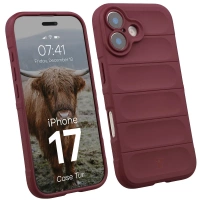 Pancerne etui Bizon Case Tur do iPhone 17, burgundowe