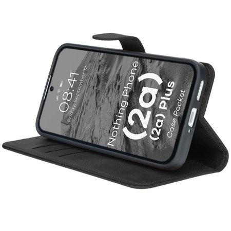 Etui z klapką Bizon Case Pocket do Nothing Phone (2a) / (2a) Plus, czarne