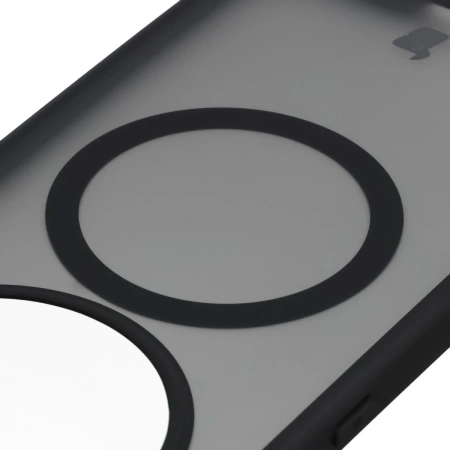 Etui z pierścieniem magnetycznym Bizon Case MatteO do Honor Magic8 Lite, przydymione-czarne