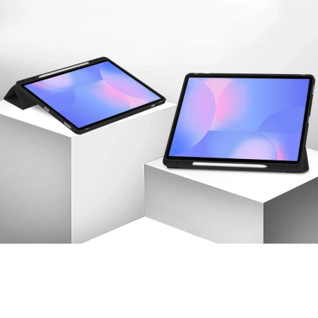 Etui z klapką Bizon Case Tab Lizard do Galaxy Tab S10 FE Plus, czarne