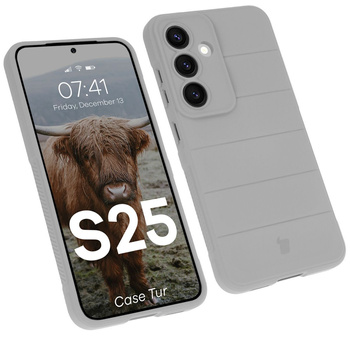 Pancerne etui Bizon Case Tur do Galaxy S25, jasnoszare