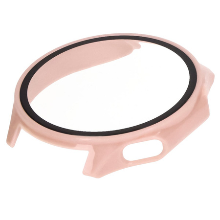 Etui ze szkłem do zegarka Bizon Case Watch Adamo do OnePlus Watch 3 / Oppo Watch X2, różowe