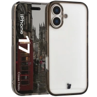 Etui Bizon Case Halo do iPhone 17, przydymione-czarne