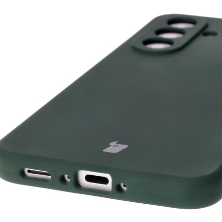 Silikonowe etui Bizon Soft Case do Galaxy A36 5G, ciemnozielone
