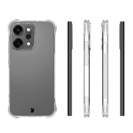 Elastyczne etui + 2x folia na ekran Bizon Case Clear Pack do Oppo Reno 14