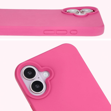 Silikonowe etui Bizon Soft Case do iPhone 16, fuksja